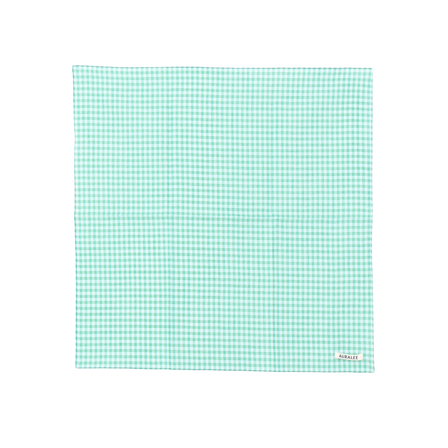 AIRY LIGHT COTTON CHECK SCARF GREEN GINGHAM CHECK