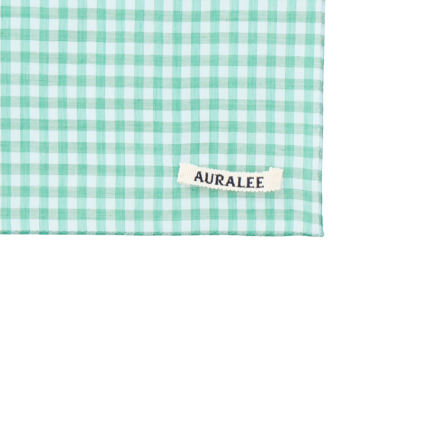 AIRY LIGHT COTTON CHECK SCARF GREEN GINGHAM CHECK