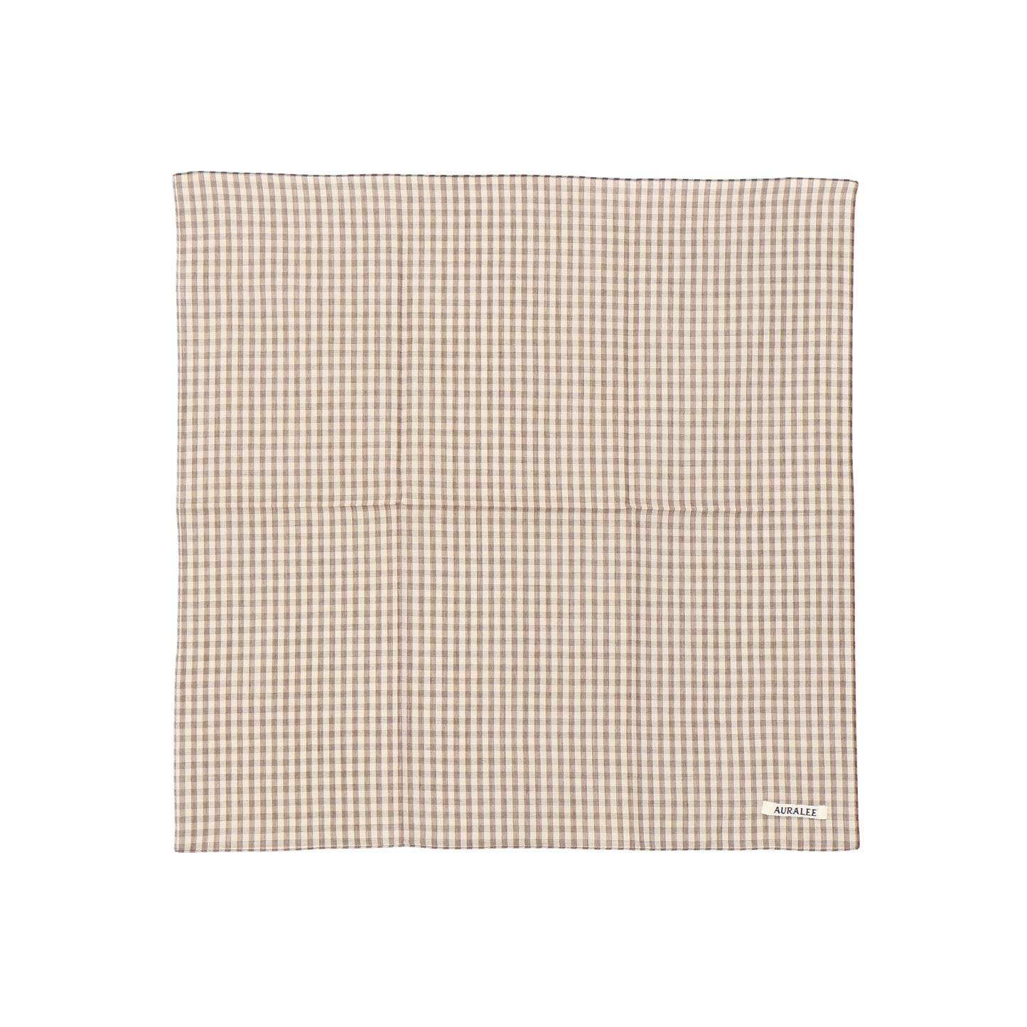 AIRY LIGHT COTTON CHECK SCARF BROWN GINGHAM CHECK