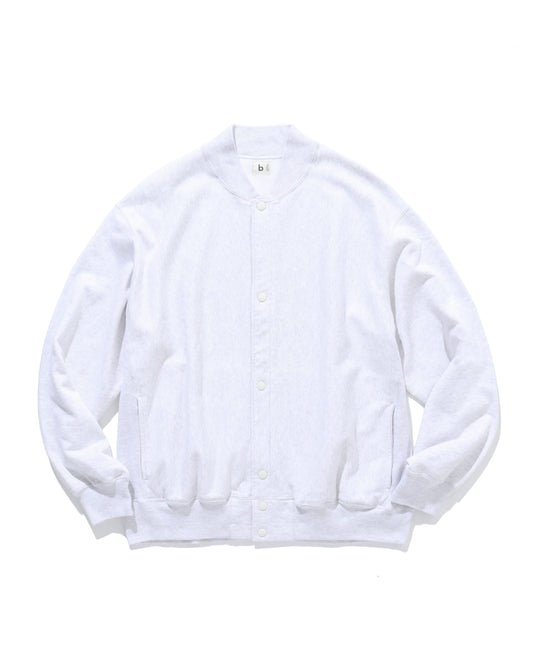 Soft&Hard Sweat Snap Cardigan HEATHER WHITE