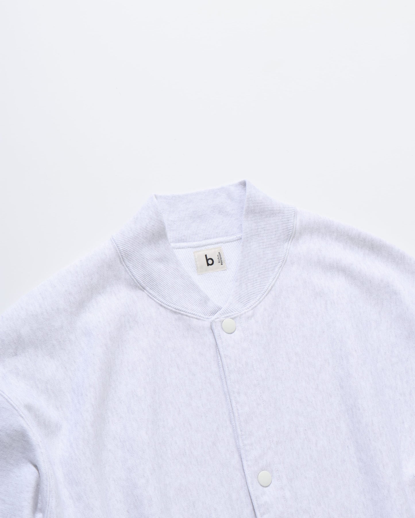 Soft&Hard Sweat Snap Cardigan HEATHER WHITE