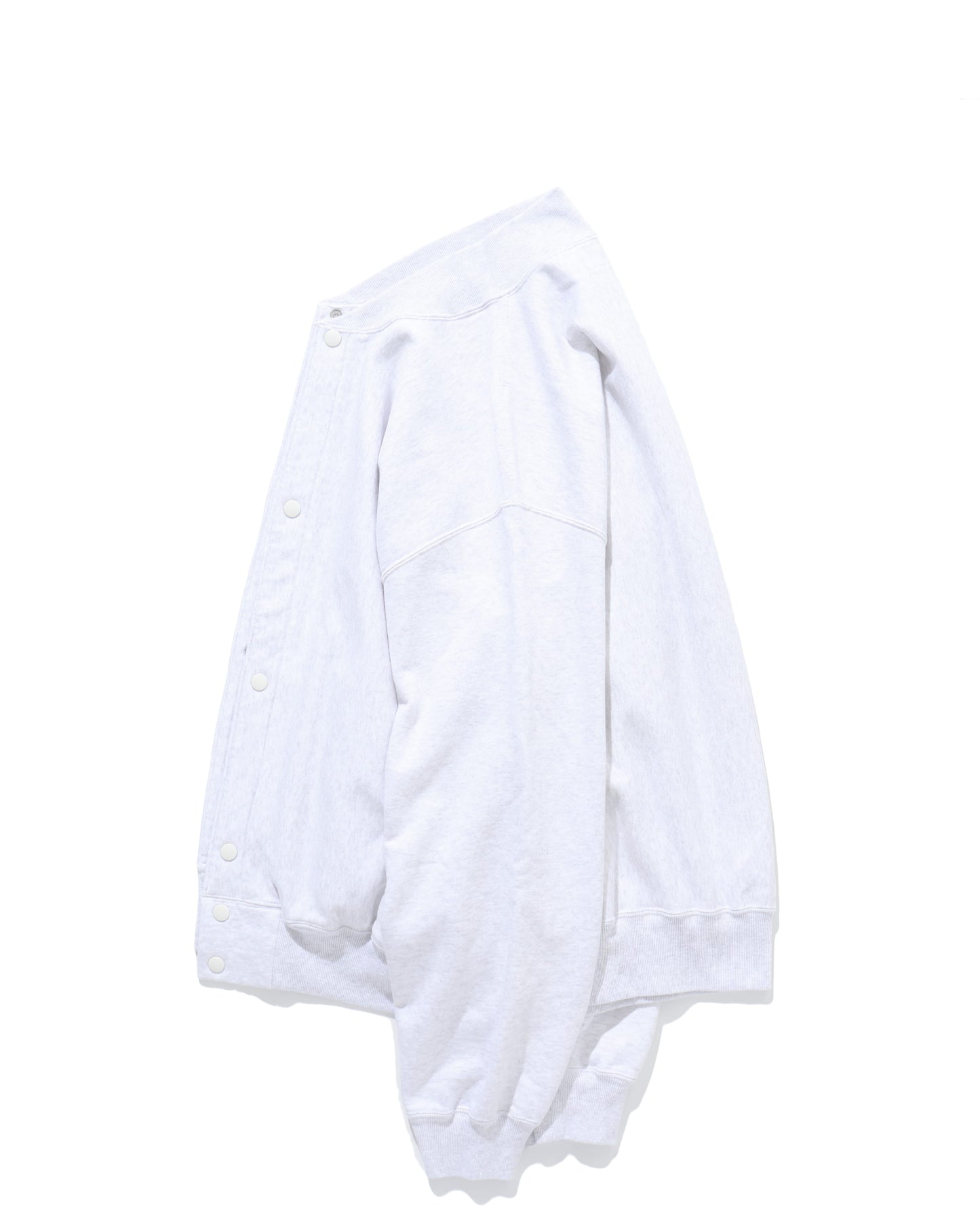 Soft&Hard Sweat Snap Cardigan HEATHER WHITE