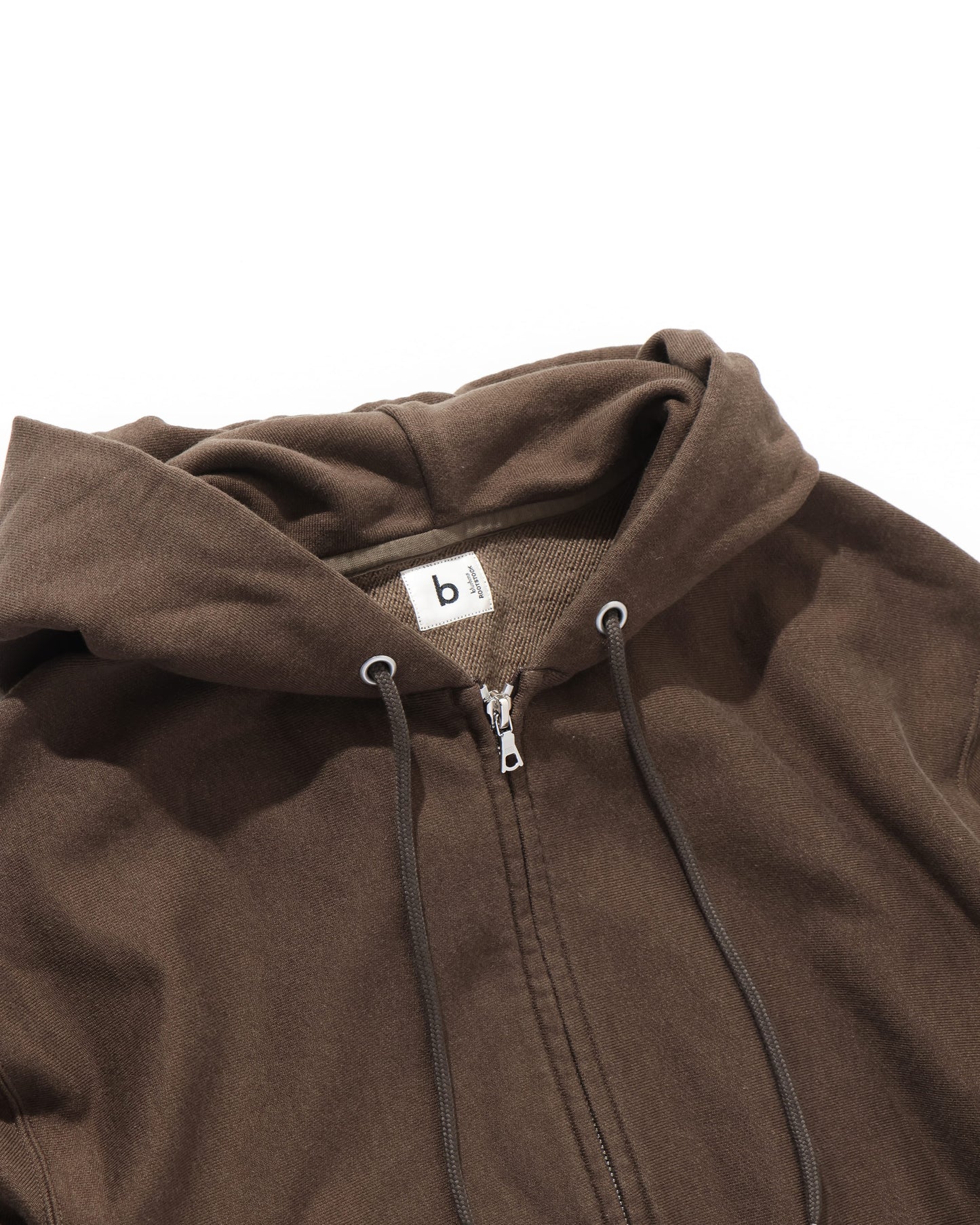 Soft&Hard Sweat Hoodie ZIP KHAKI BROWN