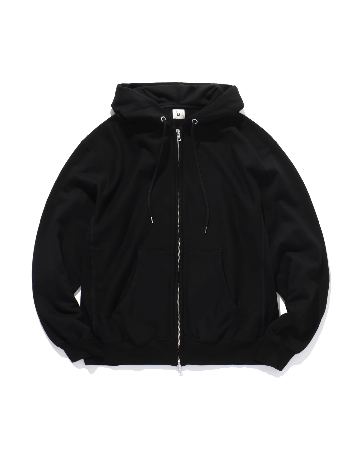 Soft&Hard Sweat Hoodie ZIP BLACK