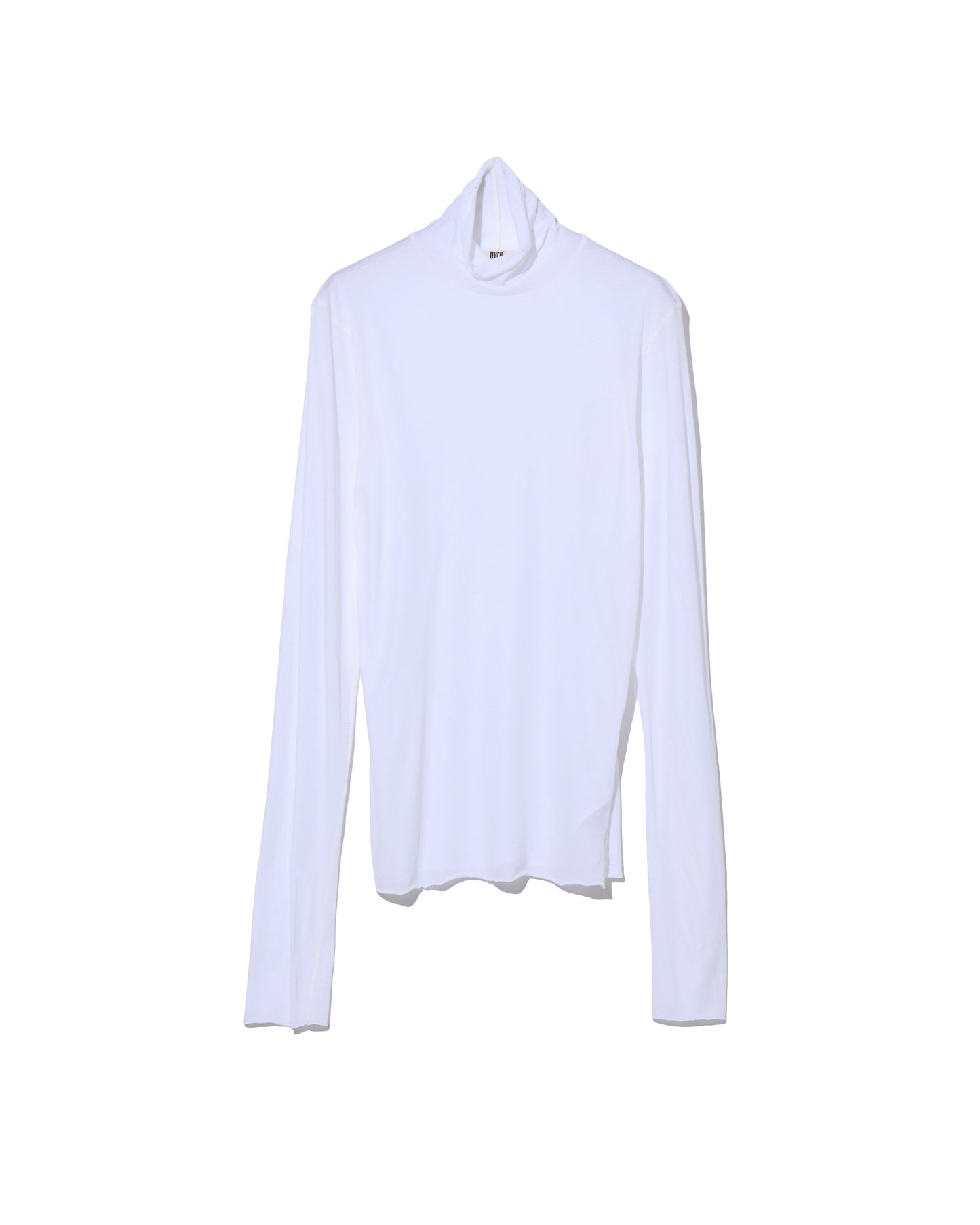 high twist cotton sheer jersey turtle-neck Tee