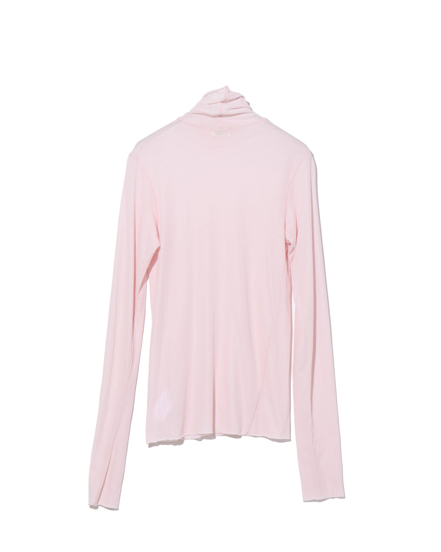high twist cotton sheer jersey turtle-neck Tee