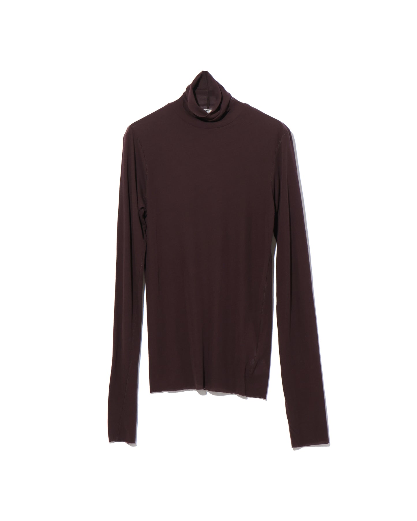 high twist cotton sheer jersey turtle-neck Tee