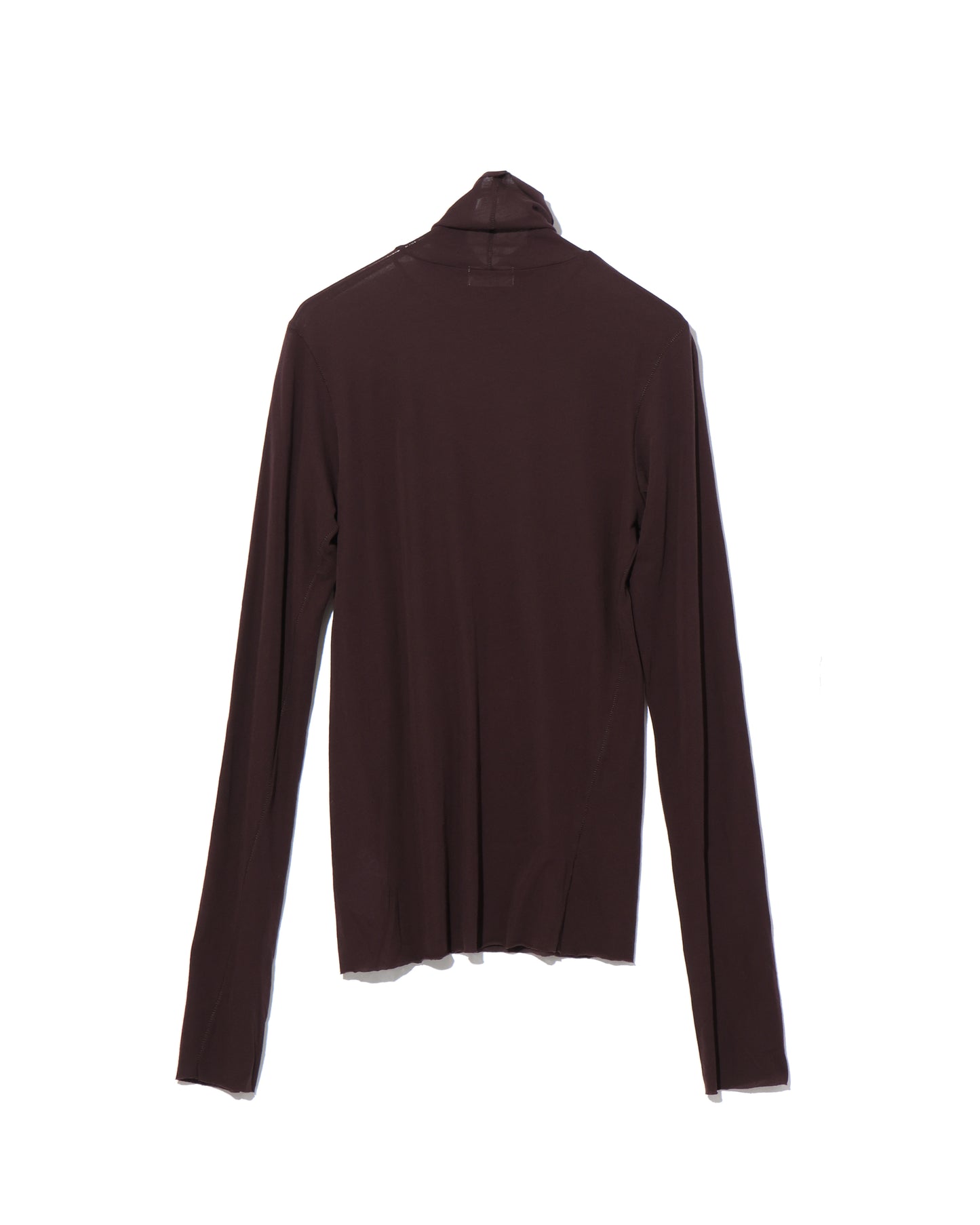 high twist cotton sheer jersey turtle-neck Tee