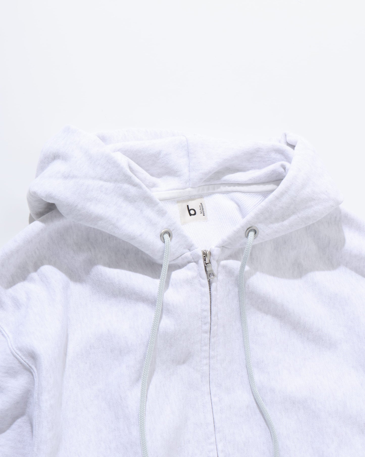 Soft&Hard Sweat Hoodie ZIP HEATHER WHITE