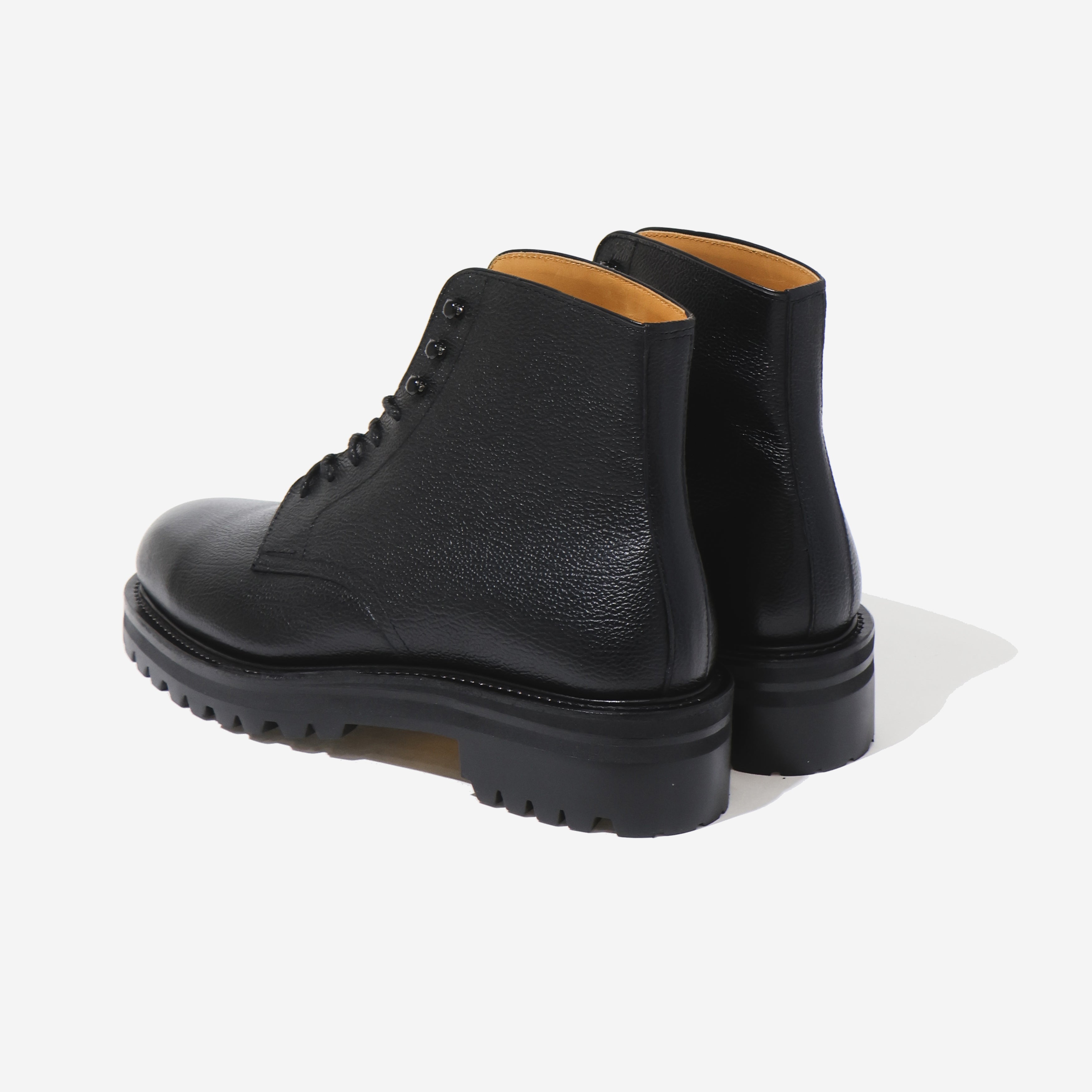 Lace-up Shoes in Grain Leather BLACK – TIME AFTER TIME