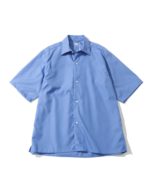 Cotton Broad Half-Sleeve Shirt SaxeBlue
