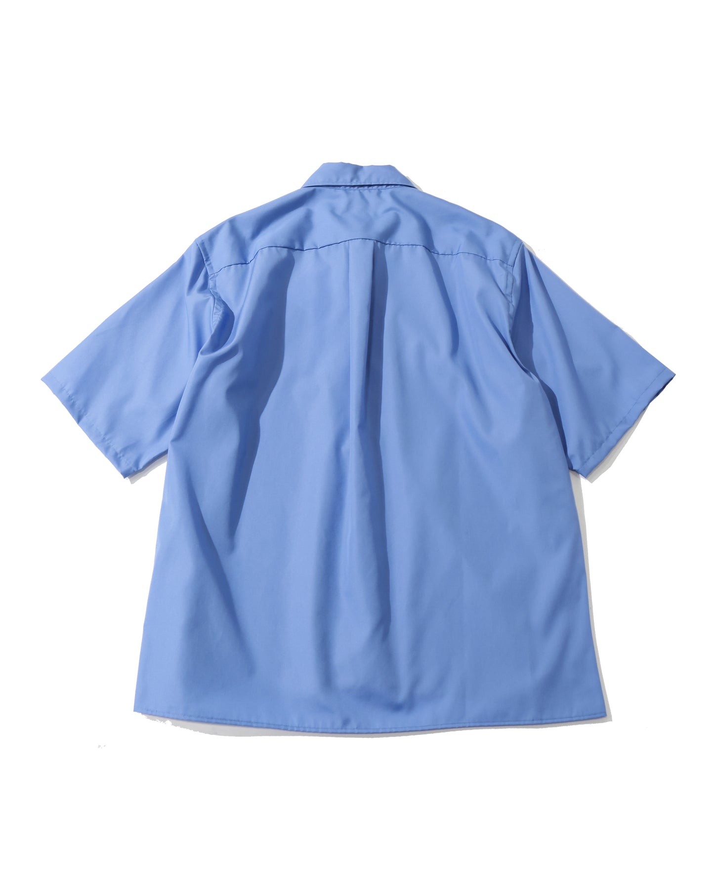 Cotton Broad Half-Sleeve Shirt SaxeBlue