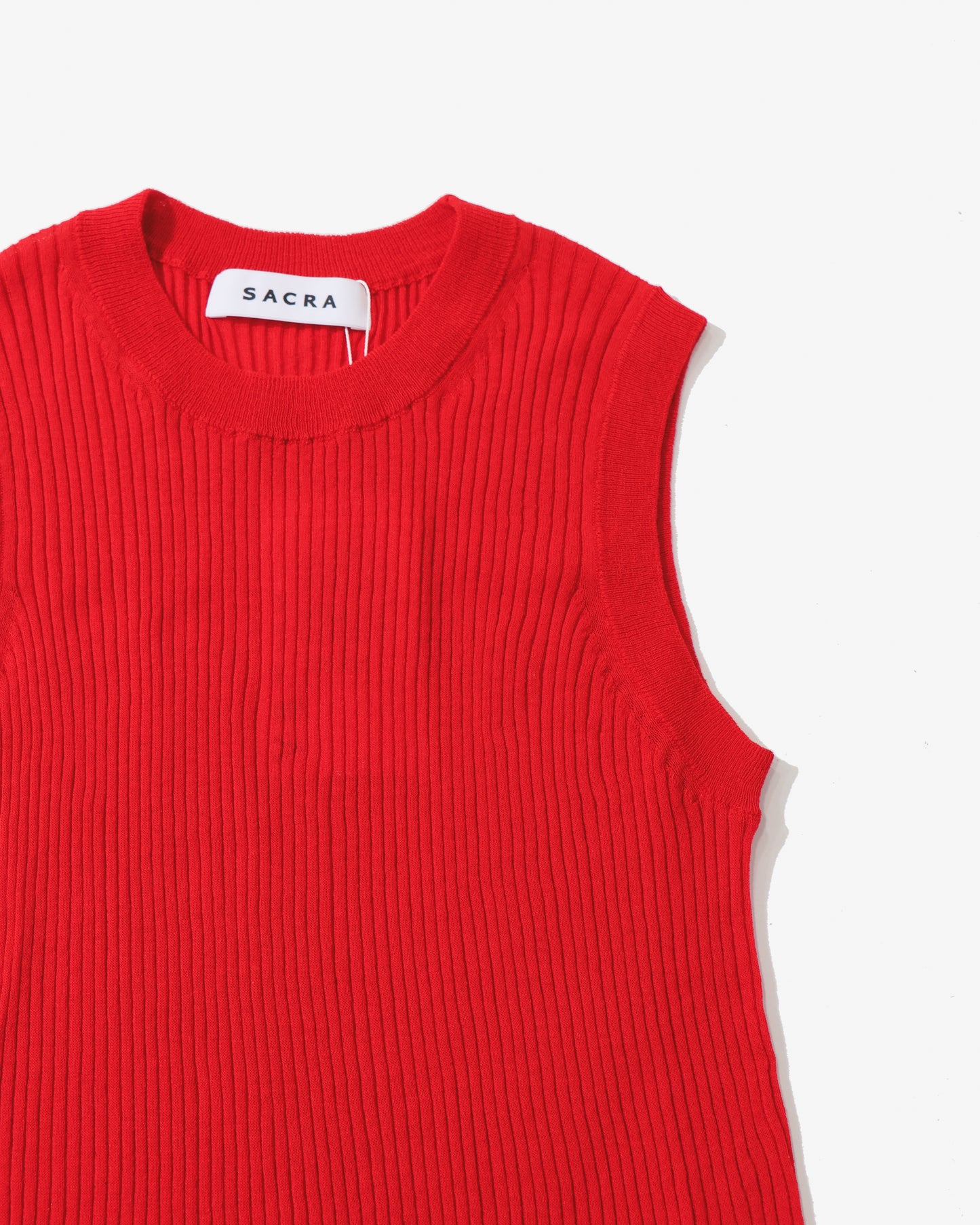 FINE TWIST CO/SI RIB N/S TOP