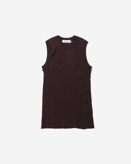 FINE TWIST CO/SI RIB N/S TOP