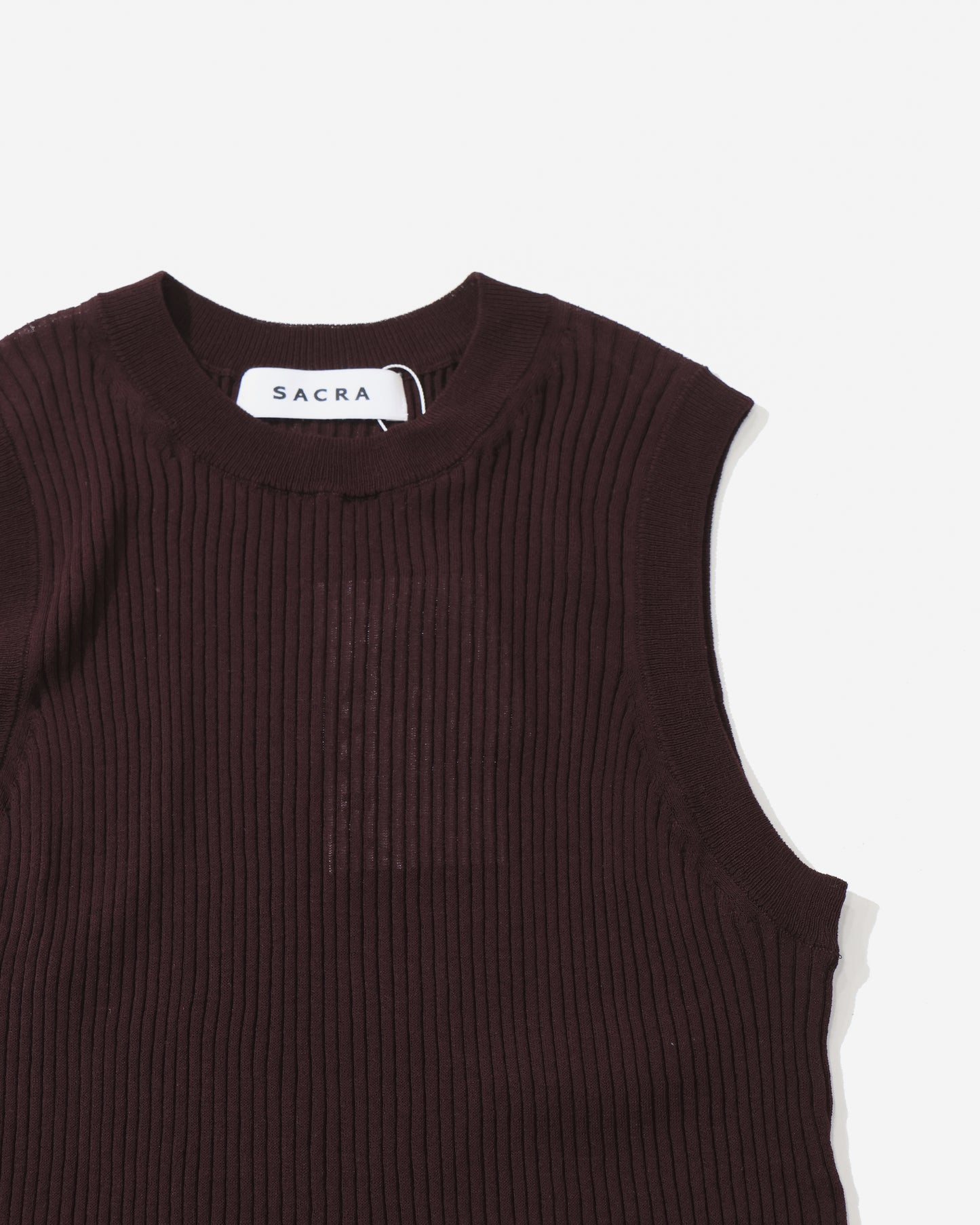 FINE TWIST CO/SI RIB N/S TOP