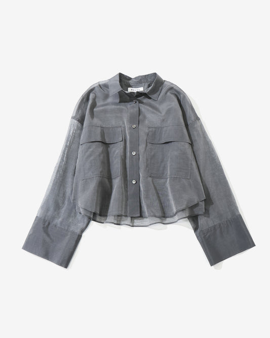 PREMIUM SILK COTTON CROPPED SHIRT