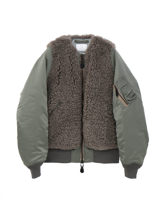 FAUX SHEARLING TYPE MA-1 JACKET 17533