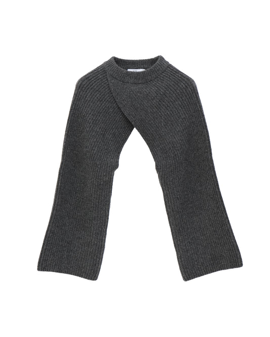 RIBBED KNIT WOOL SHRUG 11411