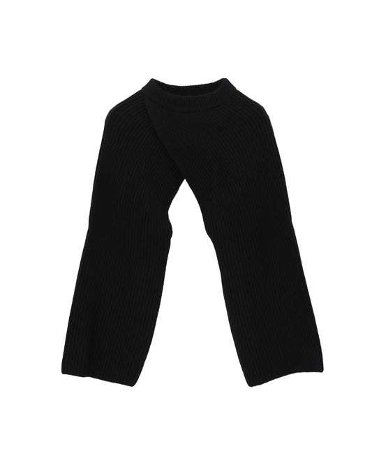 RIBBED KNIT WOOL SHRUG 11411