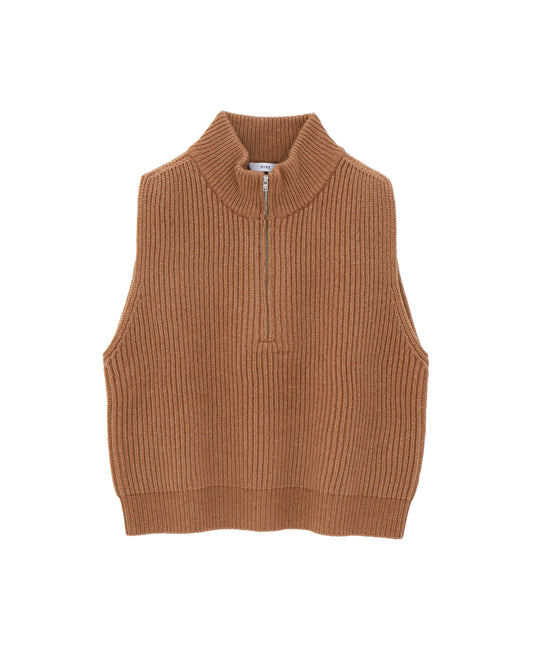 RIBBED KNIT WOOL VEST 11410
