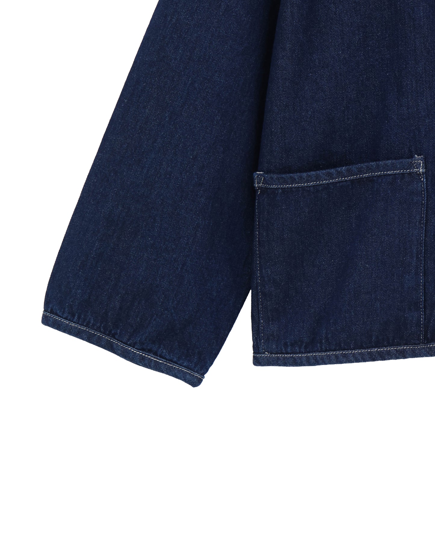 WOMEN'S DENIM COLLARLESS JACKT