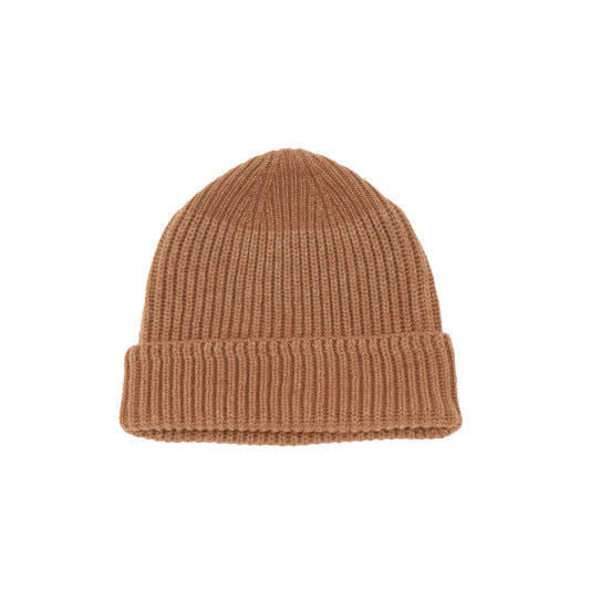 RIBBED KNIT WOOL BEANIE 11415