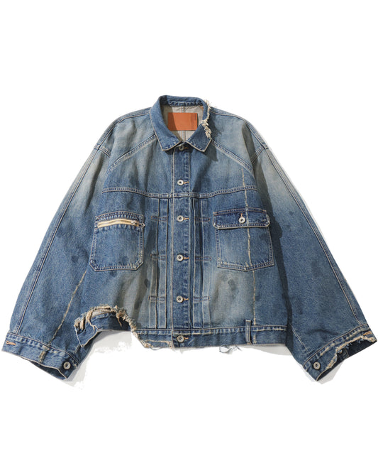 "80Year" Damage Denim Jacket
