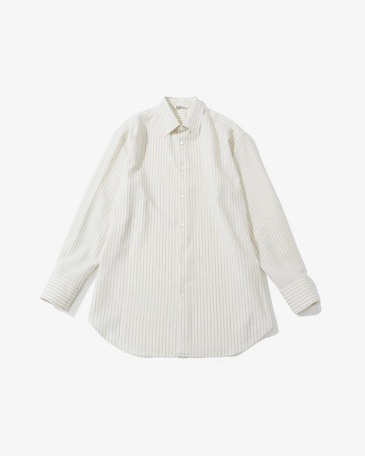 SUPER FINE WOOL STRIPE SHIRT