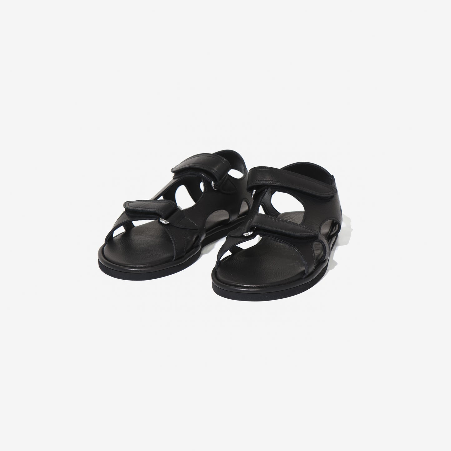 SOFT LEATHER DOUBLE STRAP SANDALS
