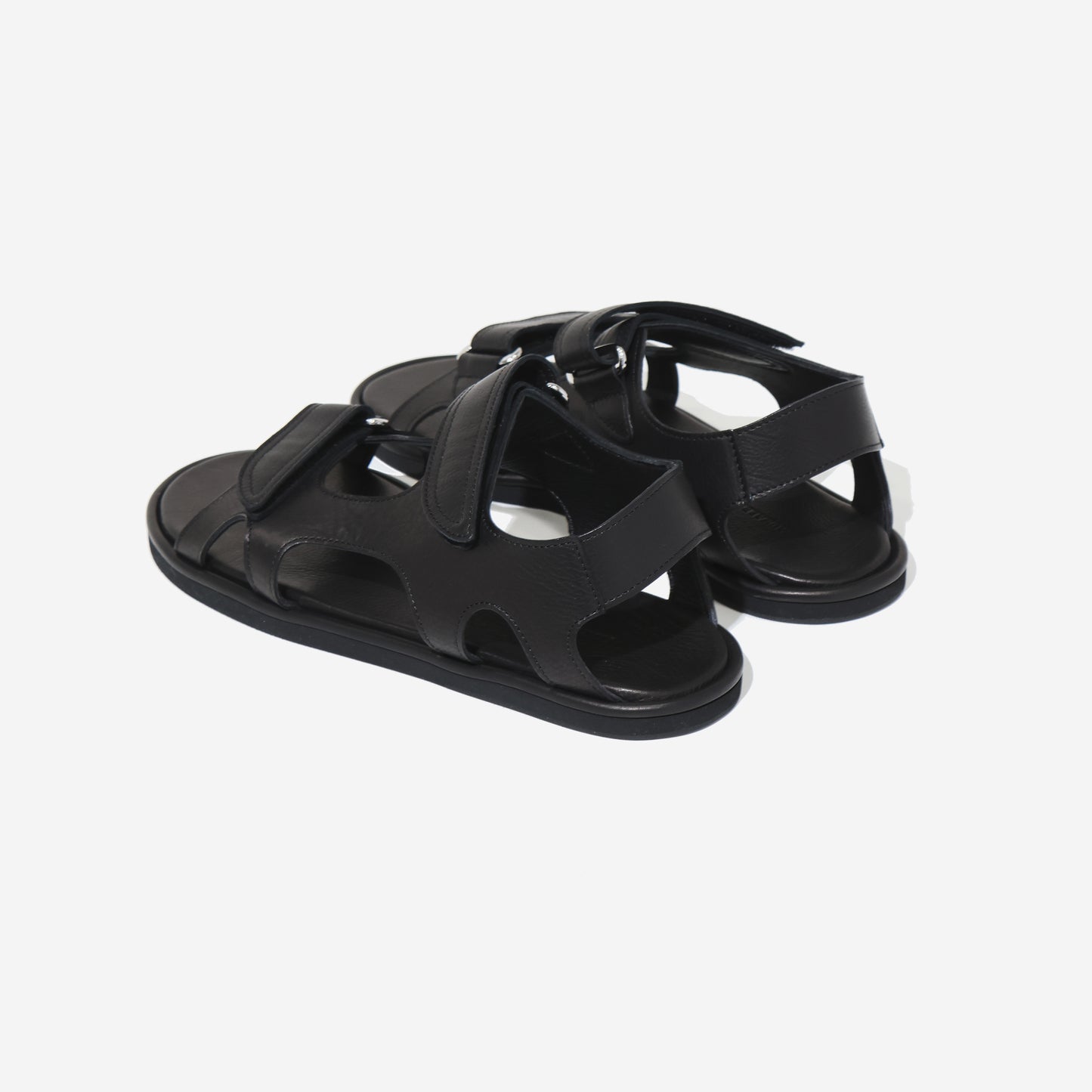 SOFT LEATHER DOUBLE STRAP SANDALS