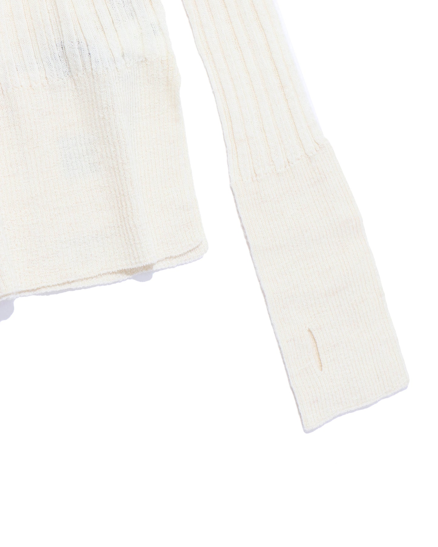 royal baby alpaca random ribbed-knit high-neck P/O