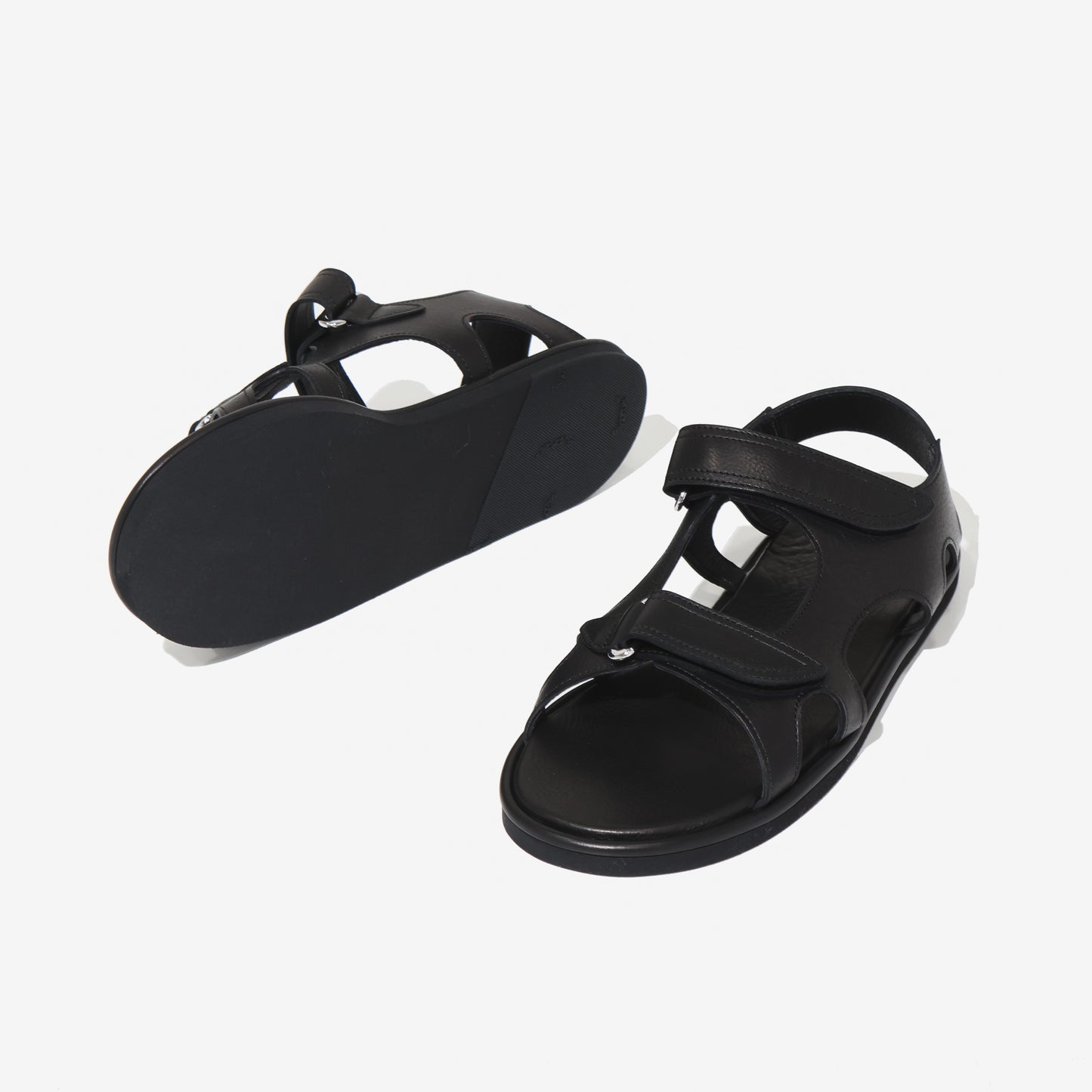 SOFT LEATHER DOUBLE STRAP SANDALS