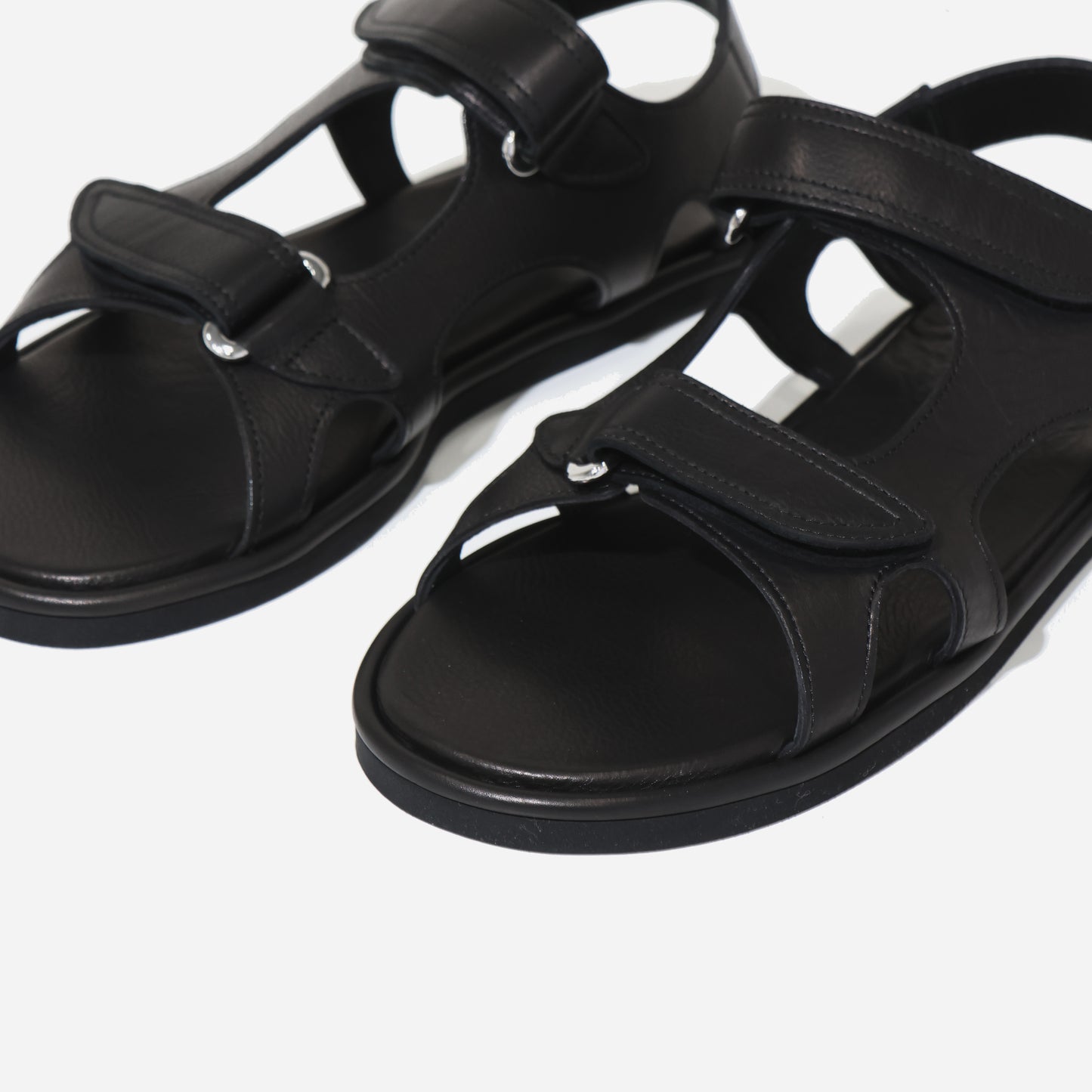 SOFT LEATHER DOUBLE STRAP SANDALS