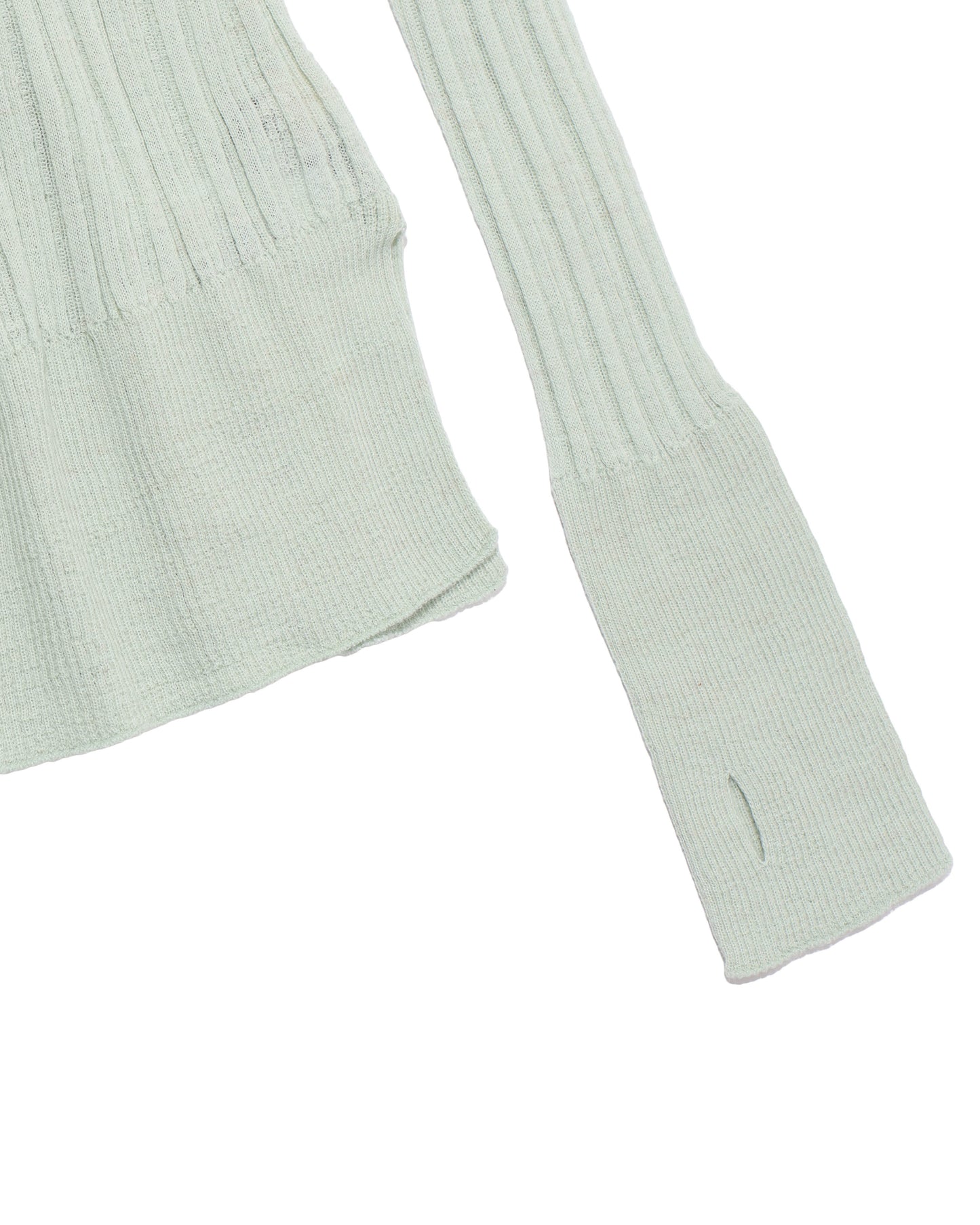 royal baby alpaca random ribbed-knit high-neck P/O