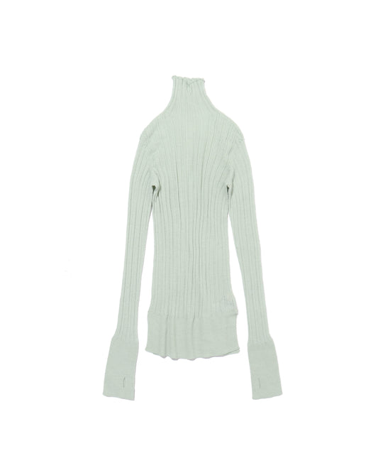 royal baby alpaca random ribbed-knit high-neck P/O