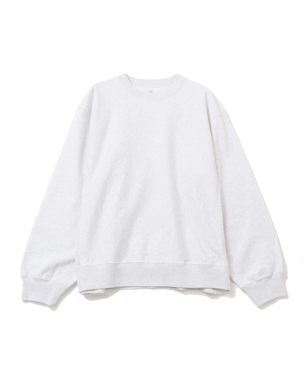 Soft&Hard Sweat Crew-neck P/O HeatherWhite