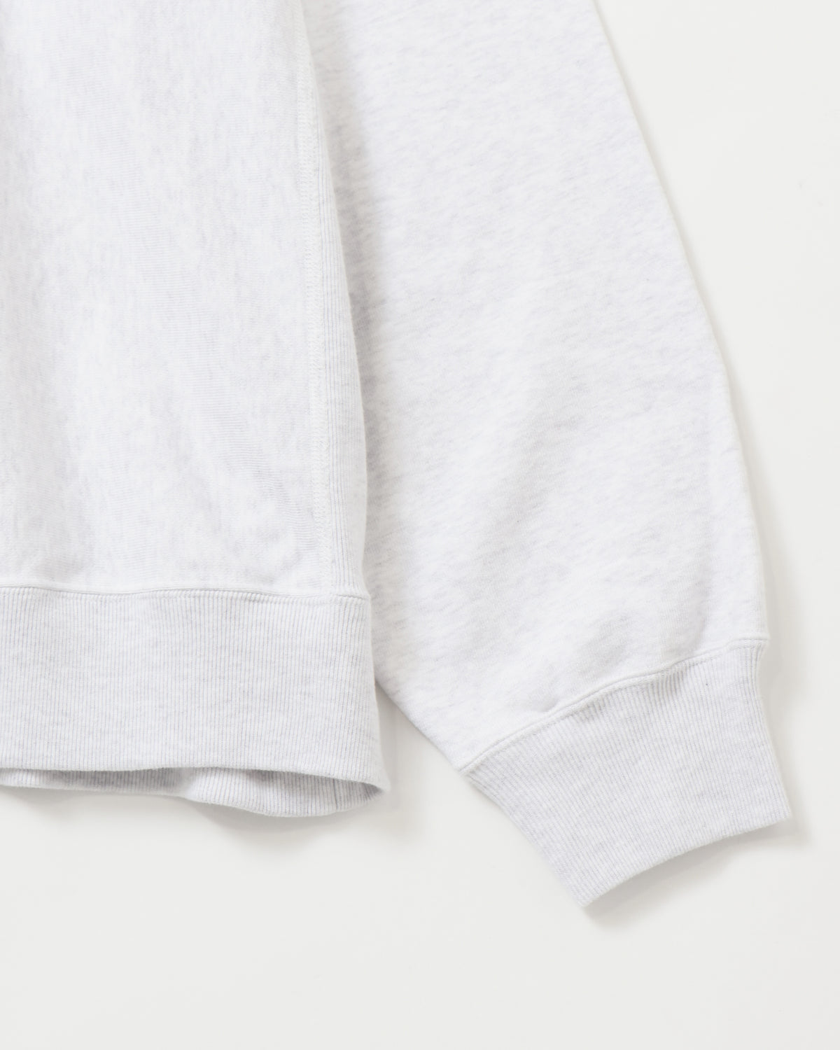 Soft&Hard Sweat Crew-neck P/O HeatherWhite