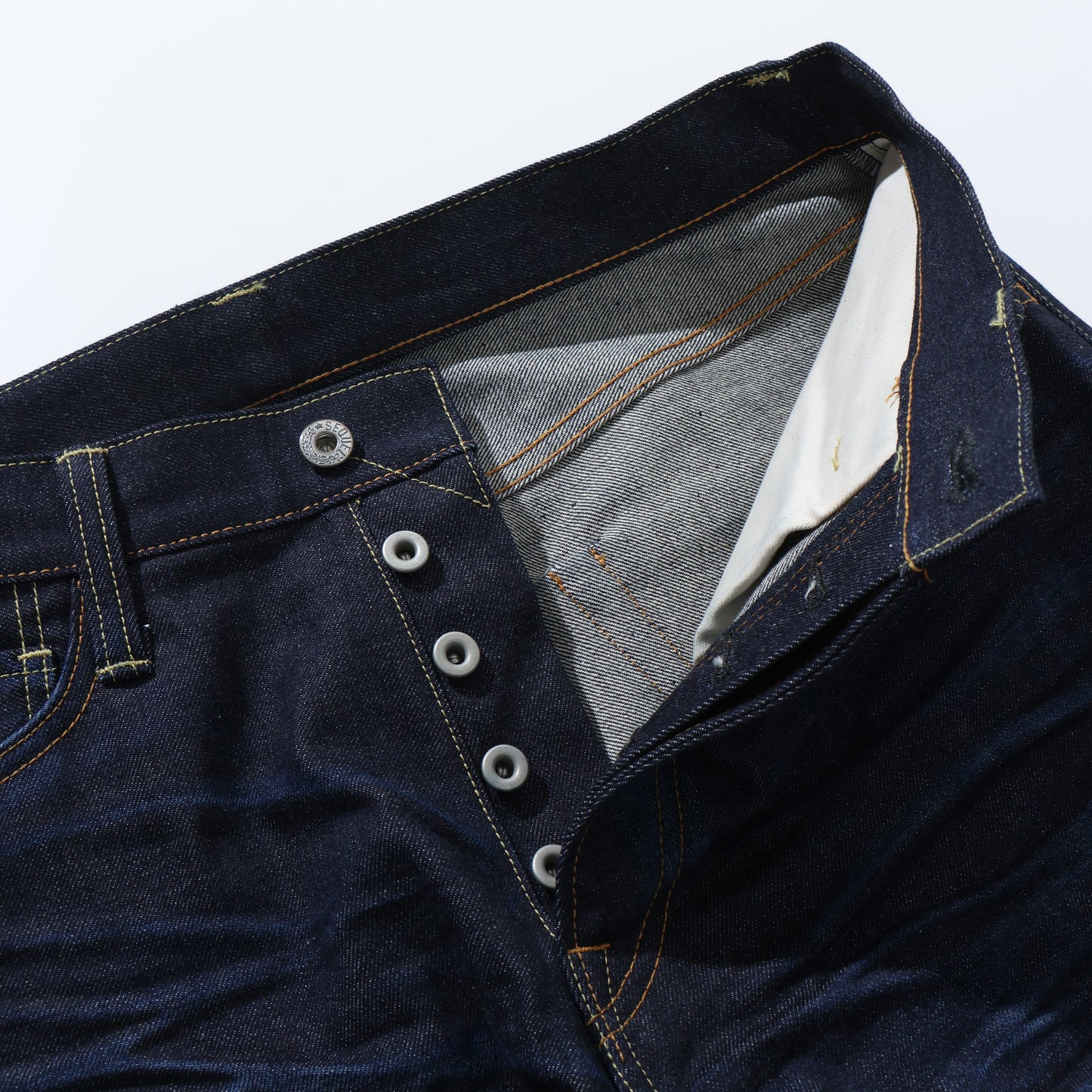 "FRAGMENT × SEQUEL" RIGID SOLID BODY DENIM PANTS (TYPE-XF)