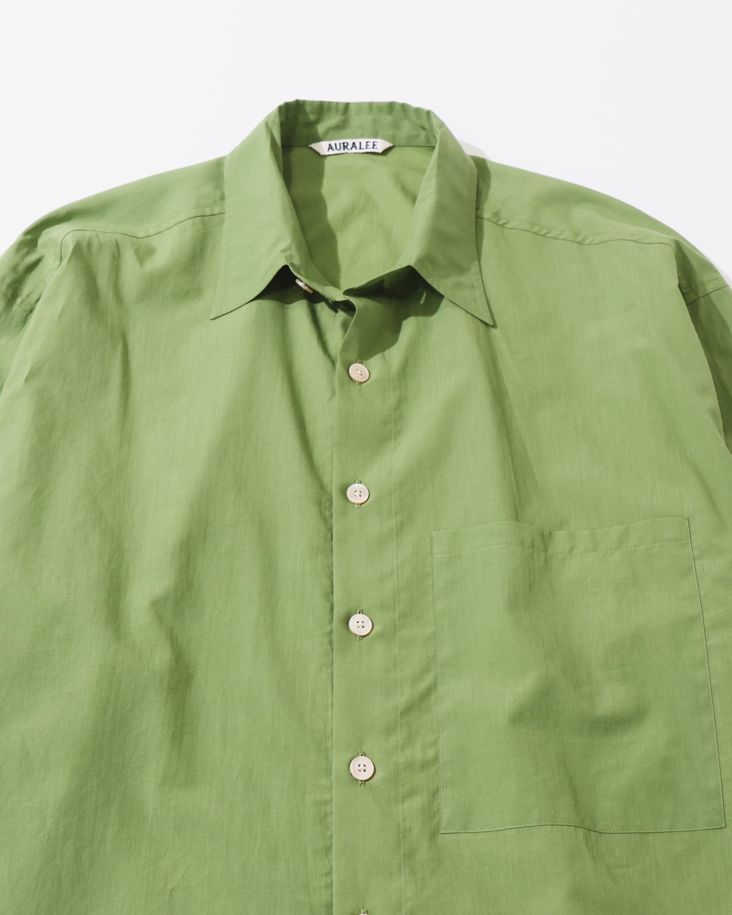 SUPER FINE COTTON LAWN SHIRT DUSTY GREEN