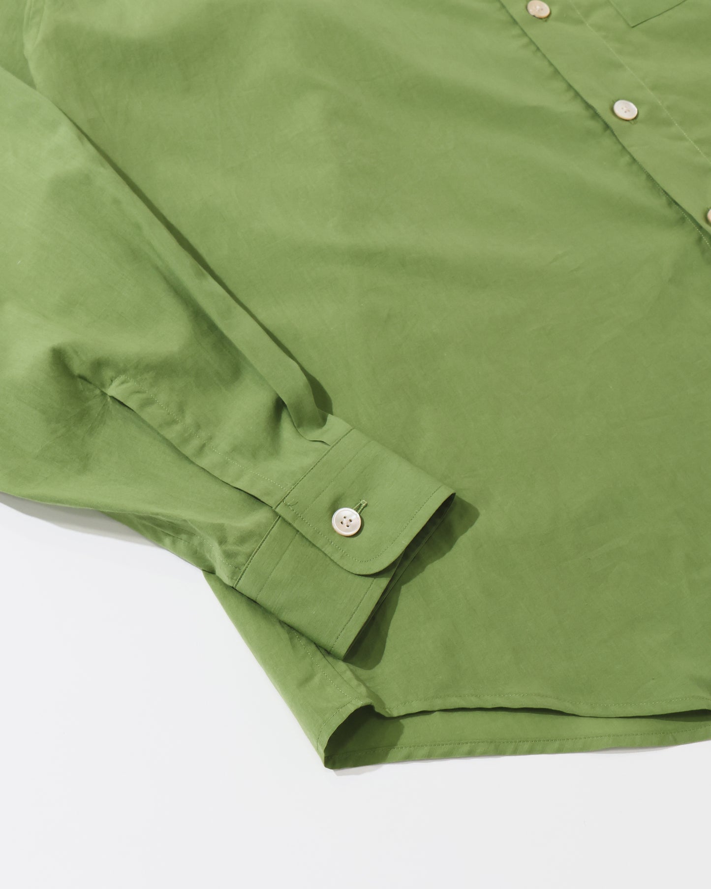 SUPER FINE COTTON LAWN SHIRT DUSTY GREEN