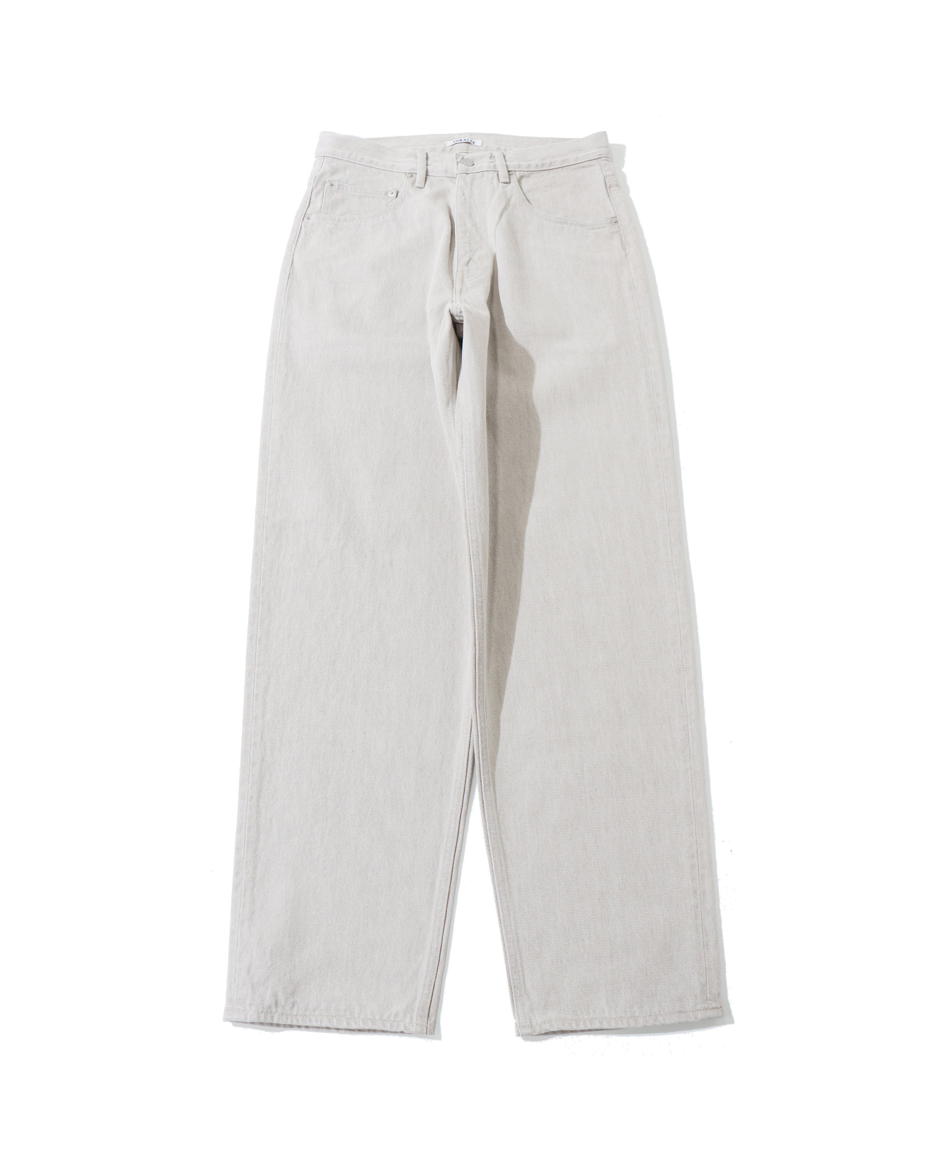 FADED HARD TWIST BROWN DENIM WIDE PANTS LIGHT GRAY – TIME AFTER TIME