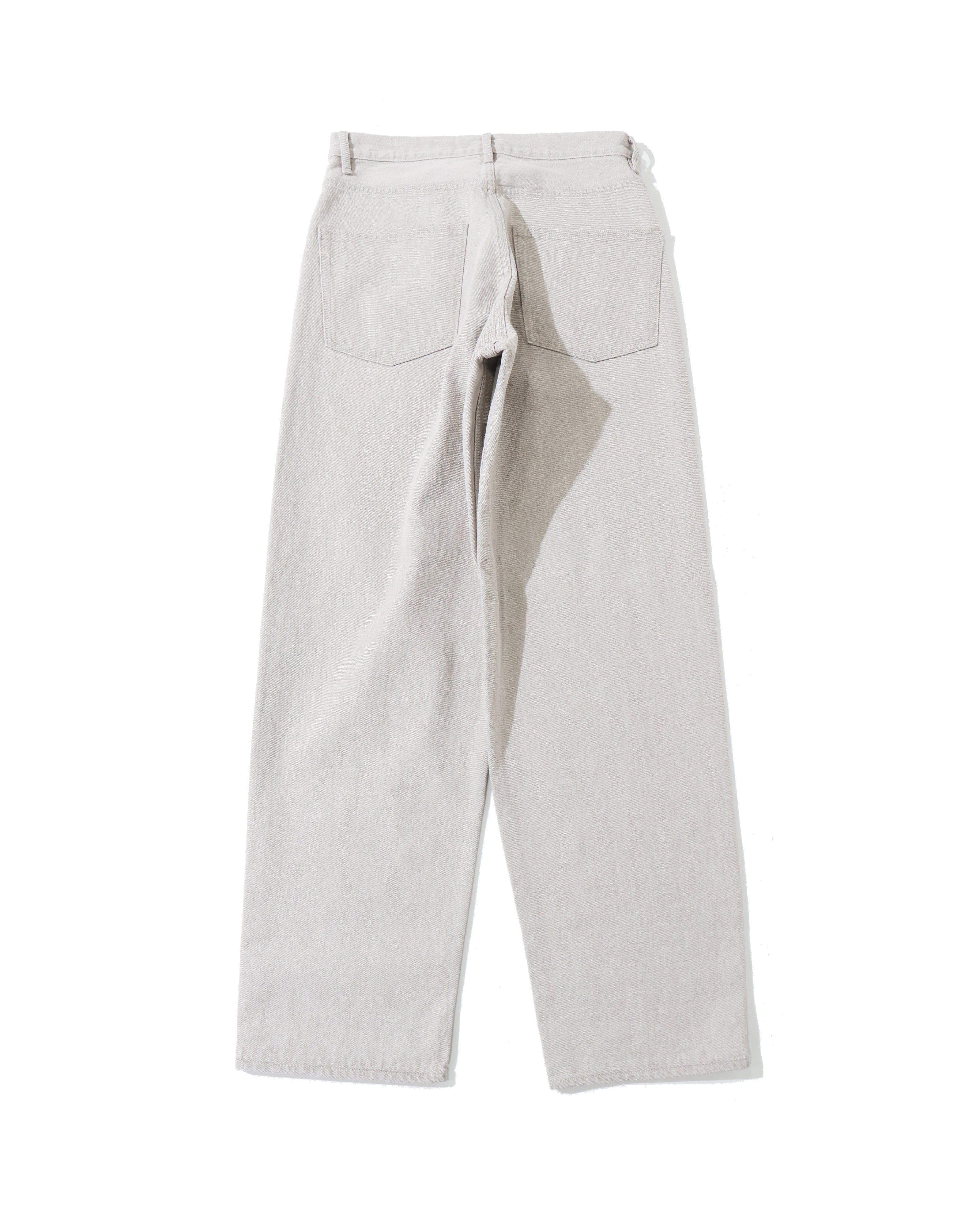 FADED HARD TWIST BROWN DENIM WIDE PANTS LIGHT GRAY – TIME AFTER TIME