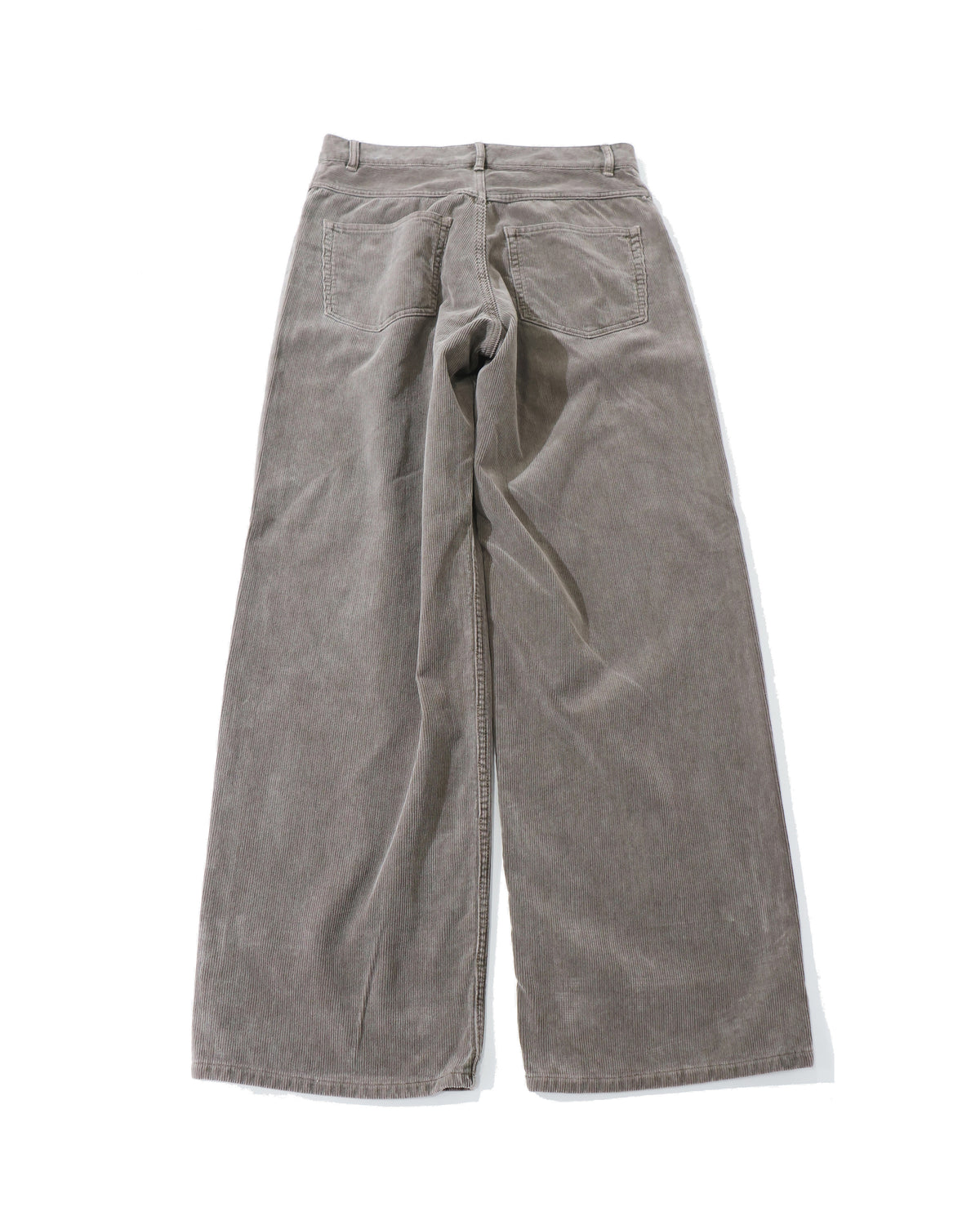 GARMENT-DYED FINX CORDUROY 5P WIDE PANTS OLIVE BROWN