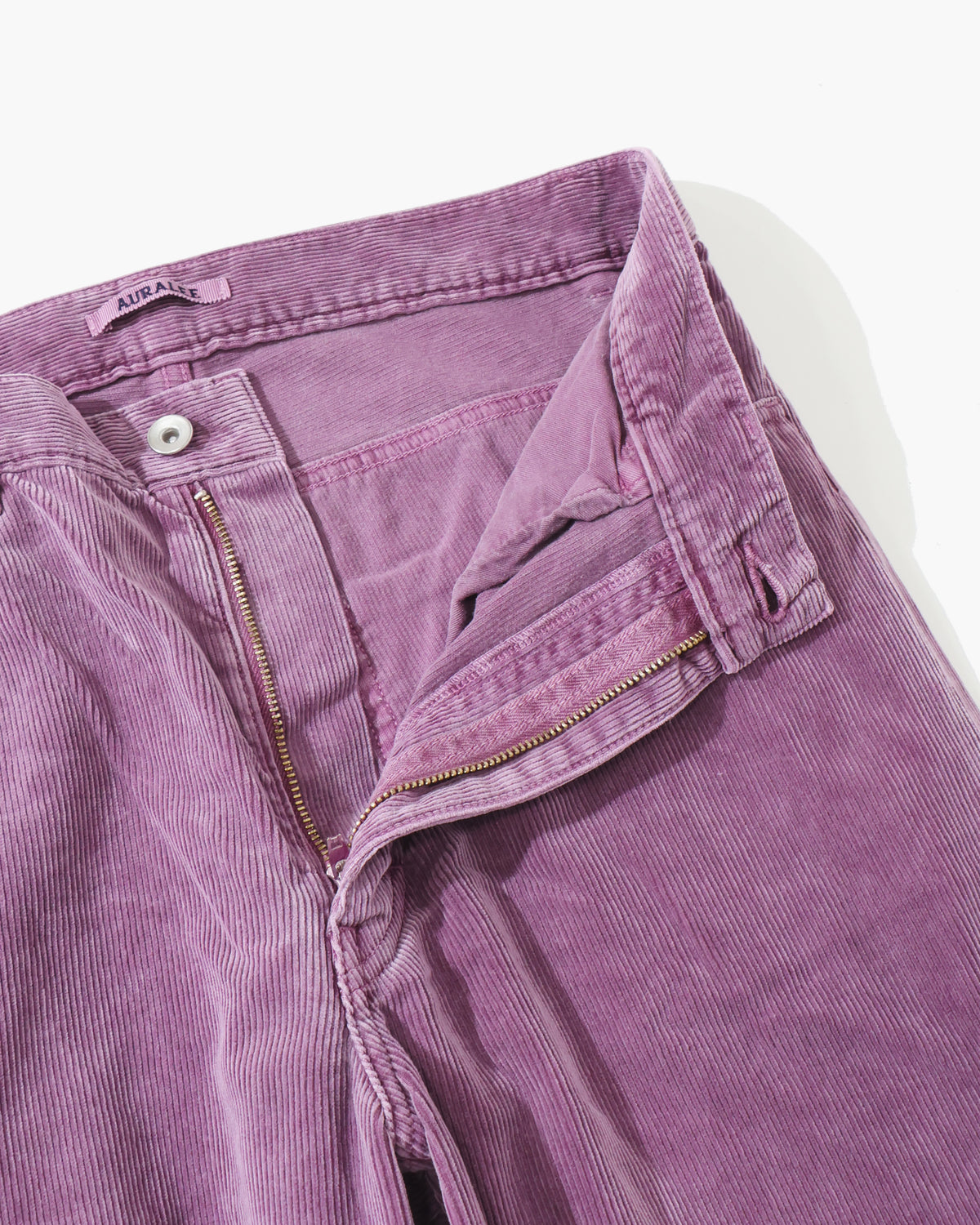 GARMENT-DYED FINX CORDUROY 5P WIDE PANTS DUSTY PURPLE