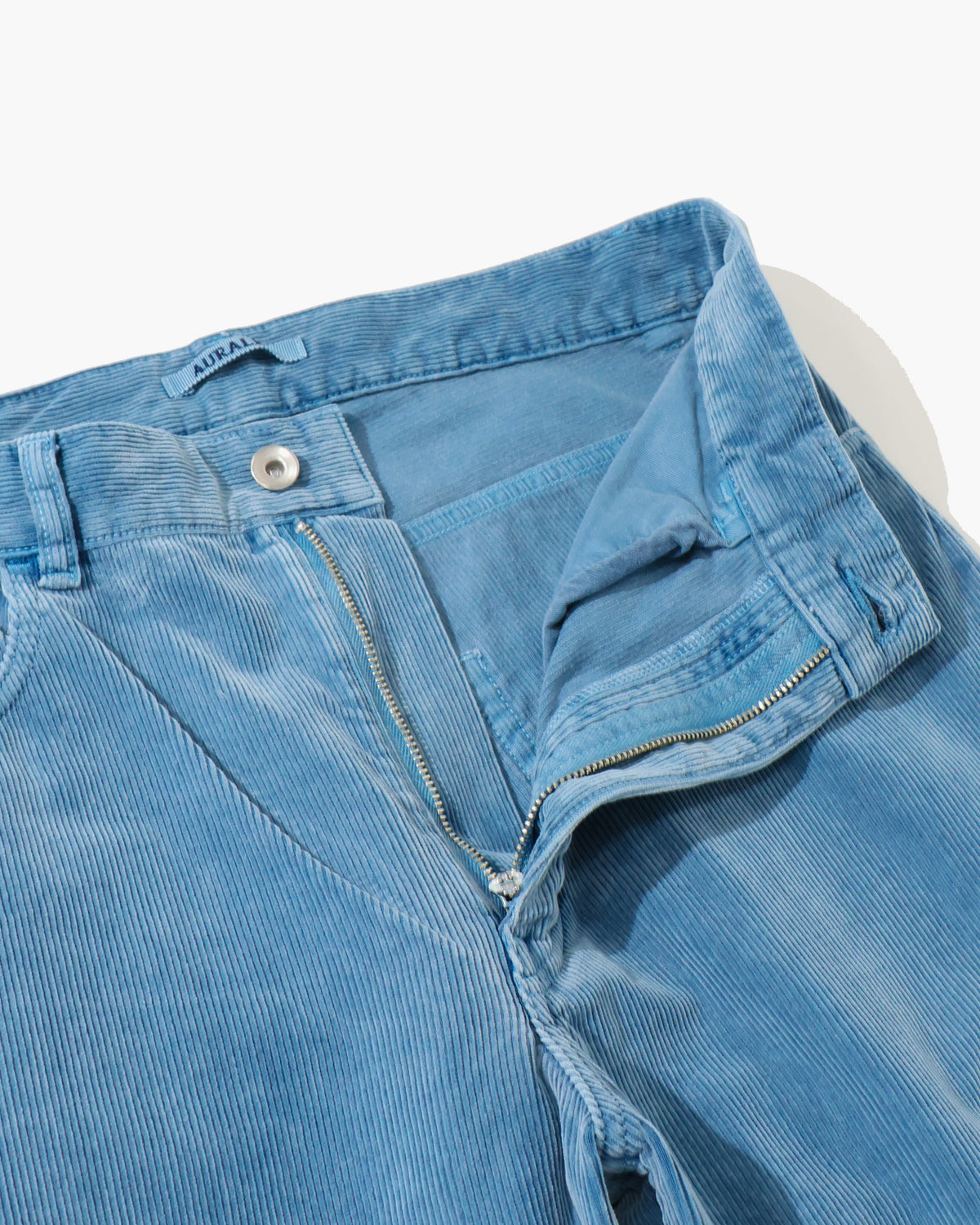 GARMENT-DYED FINX CORDUROY 5P WIDE PANTS DUSTY BLUE