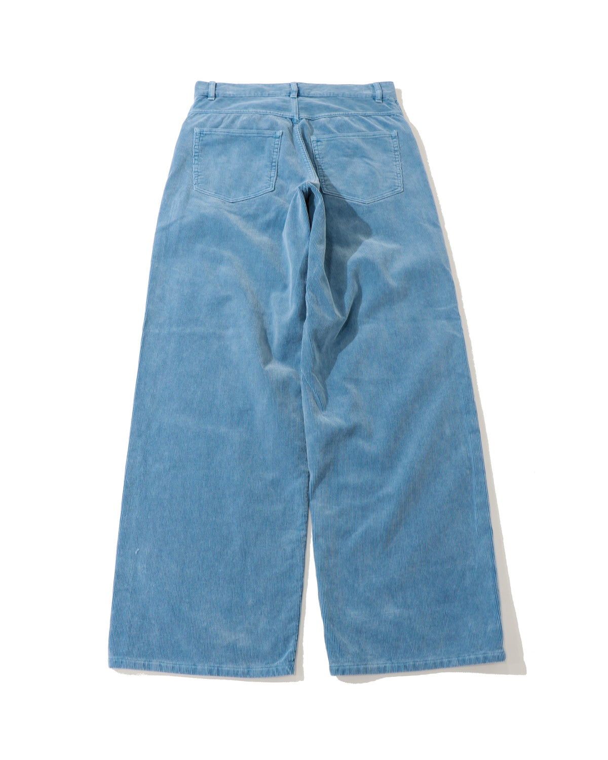 GARMENT-DYED FINX CORDUROY 5P WIDE PANTS DUSTY BLUE