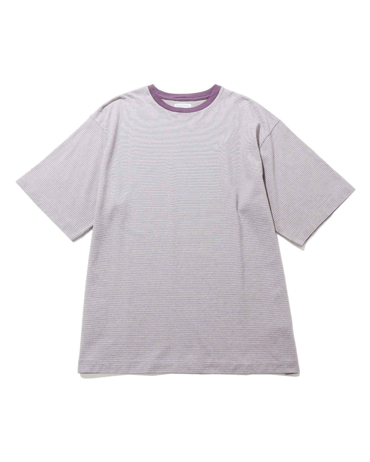 Hard Twisted Stripe Jersey Half-sleeve Tee  GREY MULTI STRPIE