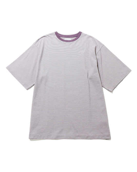Hard Twisted Stripe Jersey Half-sleeve Tee  GREY MULTI STRPIE