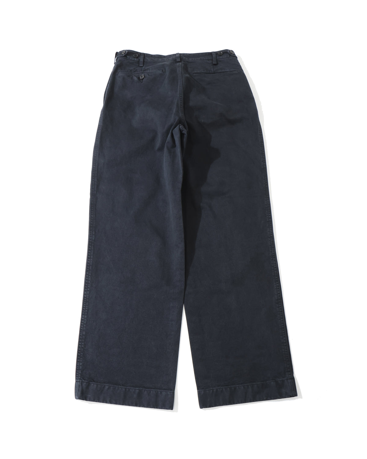 GARMENT-DYED FINX CHINO ONE-TUCK WIDE PANTS BLACK