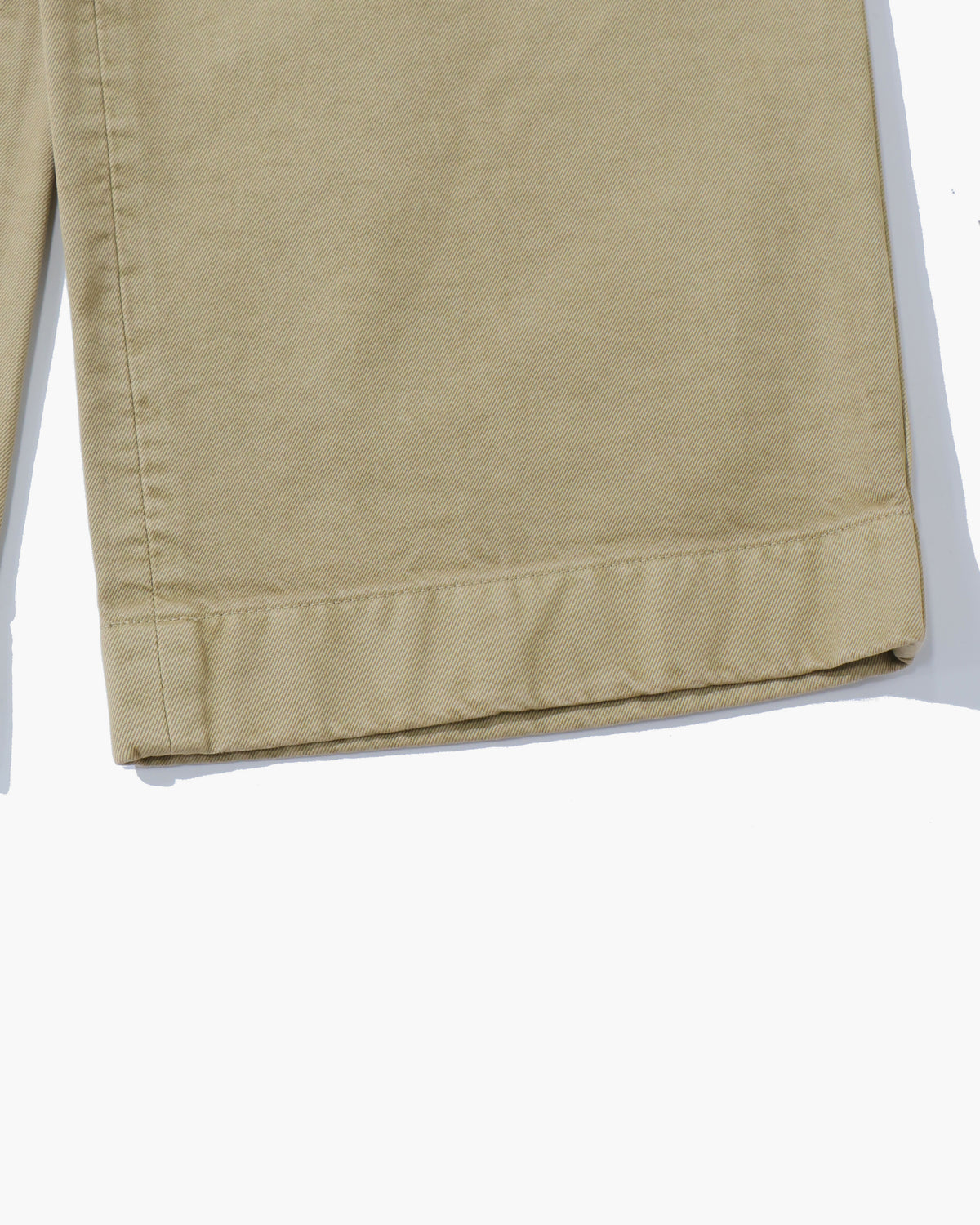 GARMENT-DYED FINX CHINO ONE-TUCK WIDE PANTS LIGHT BEIGE